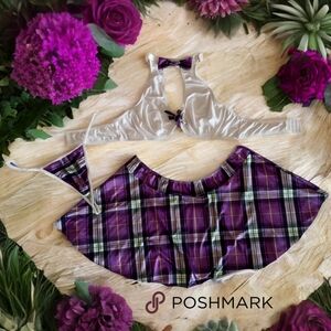 Purple Plaid Lingerie Set